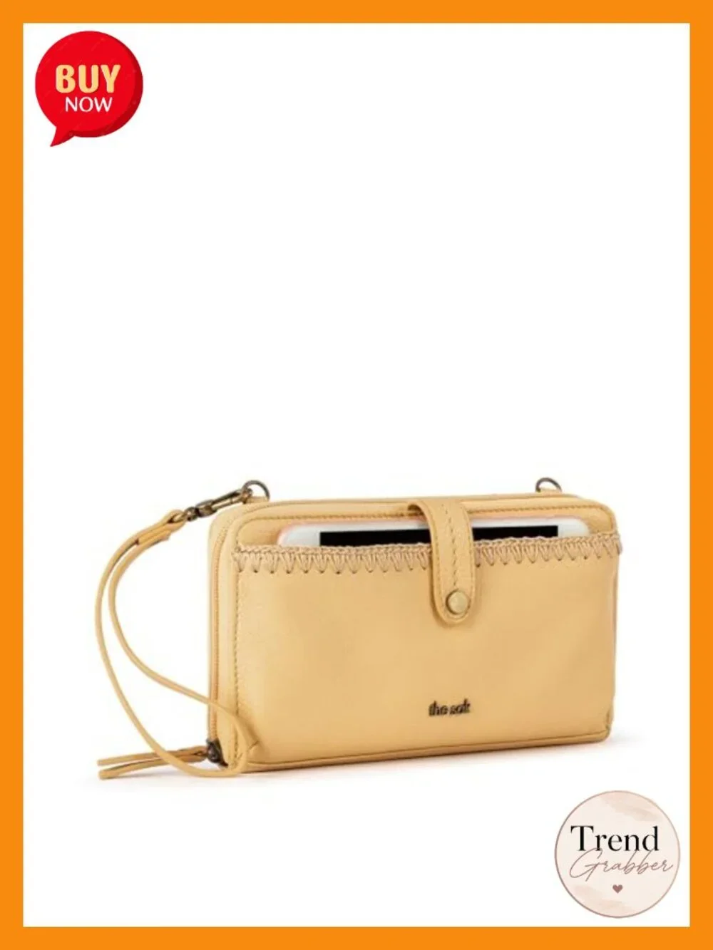 Leather Smartphone Crossbody Purse - Convertible Wallet Wristlet With Zipper
